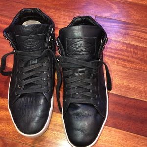 Rag and bone black leather sneakers